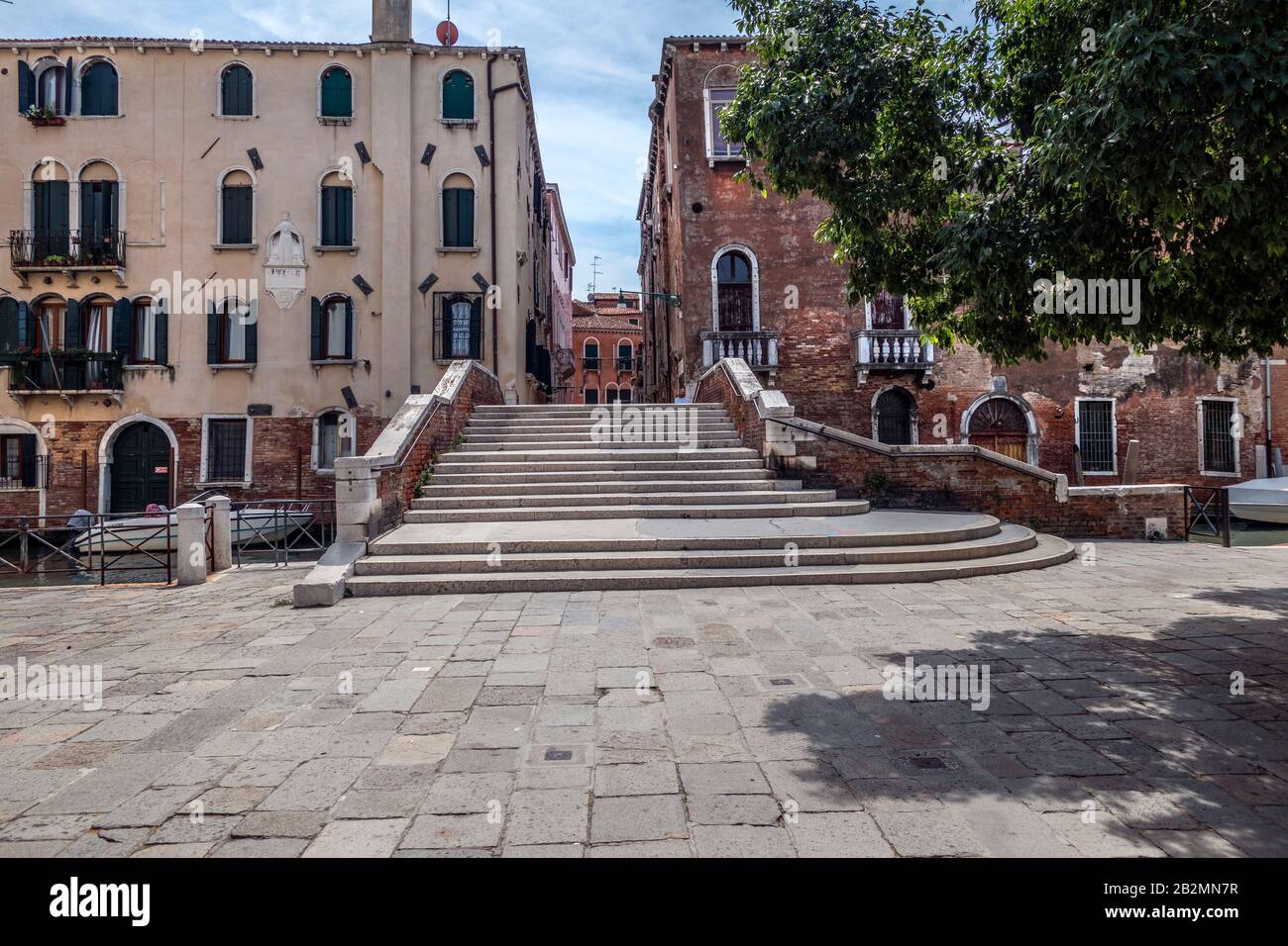 Straßenszene, Leeres Venedig, Italien Stockfoto