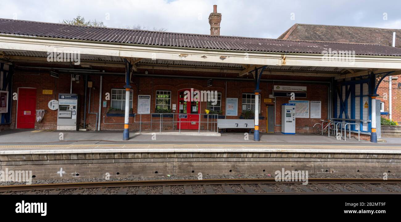 Sway Railway Station, Sway, Hampshire, England, Großbritannien Stockfoto