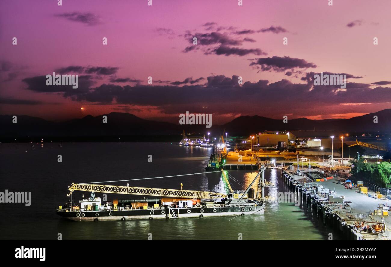 Das Dock am Hafen von Cairns in Queensland, Australien Stockfoto