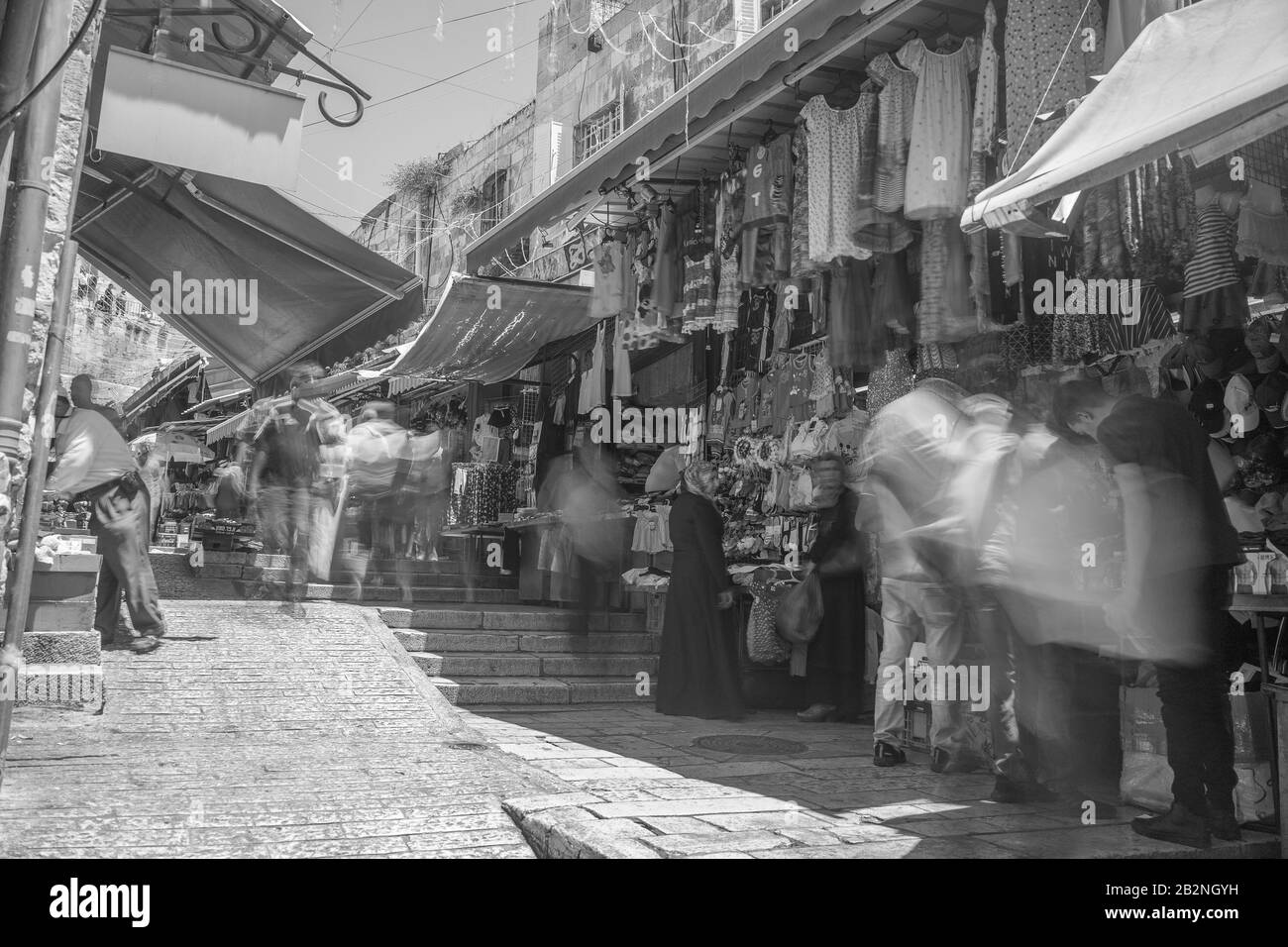 Tourismus in Jerusalem, Hauptstadt Israels, Straßengehen Stockfoto