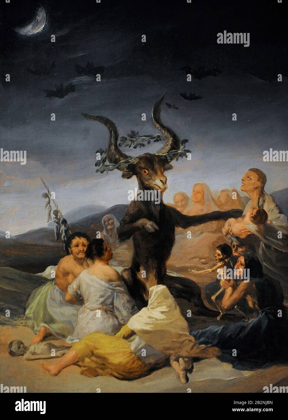 Francisco de Goya y Lucientes (1746-1828). Spanischer Maler. The Witches Sabbath, 1797-1798. Details. Lazaro Galdiano Museum. Madrid. Spanien. Stockfoto