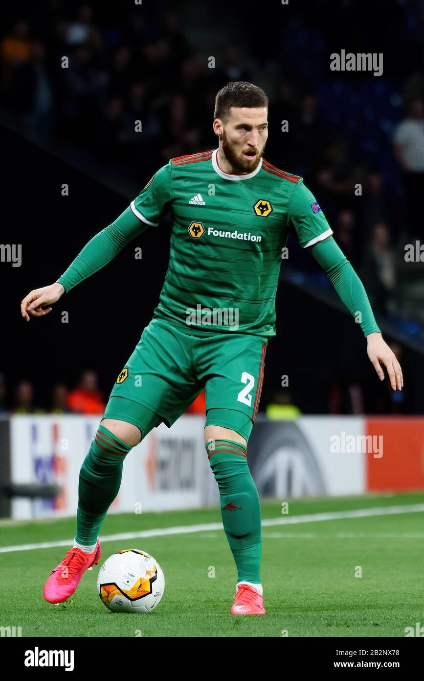 Barcelona - 27. FEBRUAR: Matt Doherty spielt beim Uefa Europa League-Spiel zwischen RCD Espanyol und den Wolverhampton Wanderers im RCDE-Stadion am Februar Stockfoto