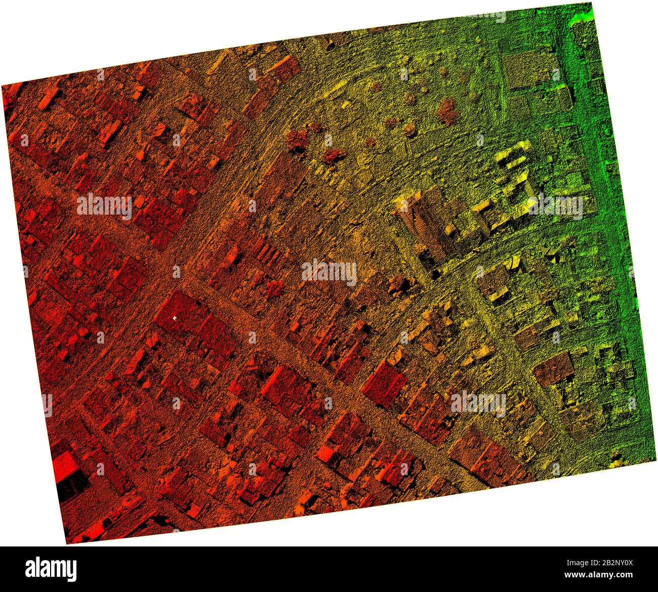 Hohe Auflösung orthorektifizierte Orthorektifizierung Luftbildkarte für Photogrammetrie in Ecuador Pelileo verwendet Stockfoto