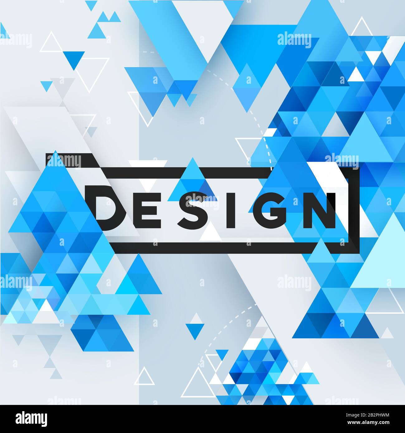 Abstrakter 3D-Vektor geometrischer, dreieckiger, heller Hintergrund Stock Vektor