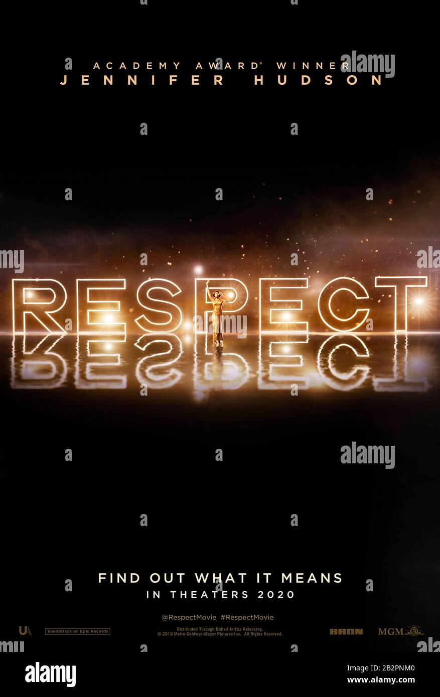 Respect (2020) unter der Regie von Liesl Tommy und mit Forest Whitaker, Tate Donovan, Marlon Wayans und Jennifer Hudson in den Hauptrollen. Biopic über R&B-Sängerin Aretha Franklin, die Jennifer Hudson für ihr Spiel auswählt. Stockfoto