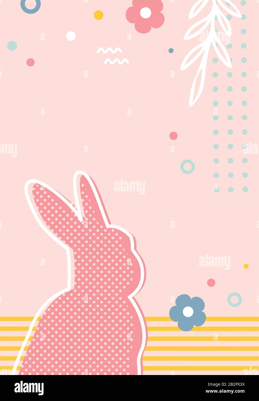 Vektor-Set aus österlichem Blumenhintergrund mit Platz für Text - Banner, Poster, Vorlagen für Coverdesigns, Hintergrundbilder für Social Media und Stock Vektor