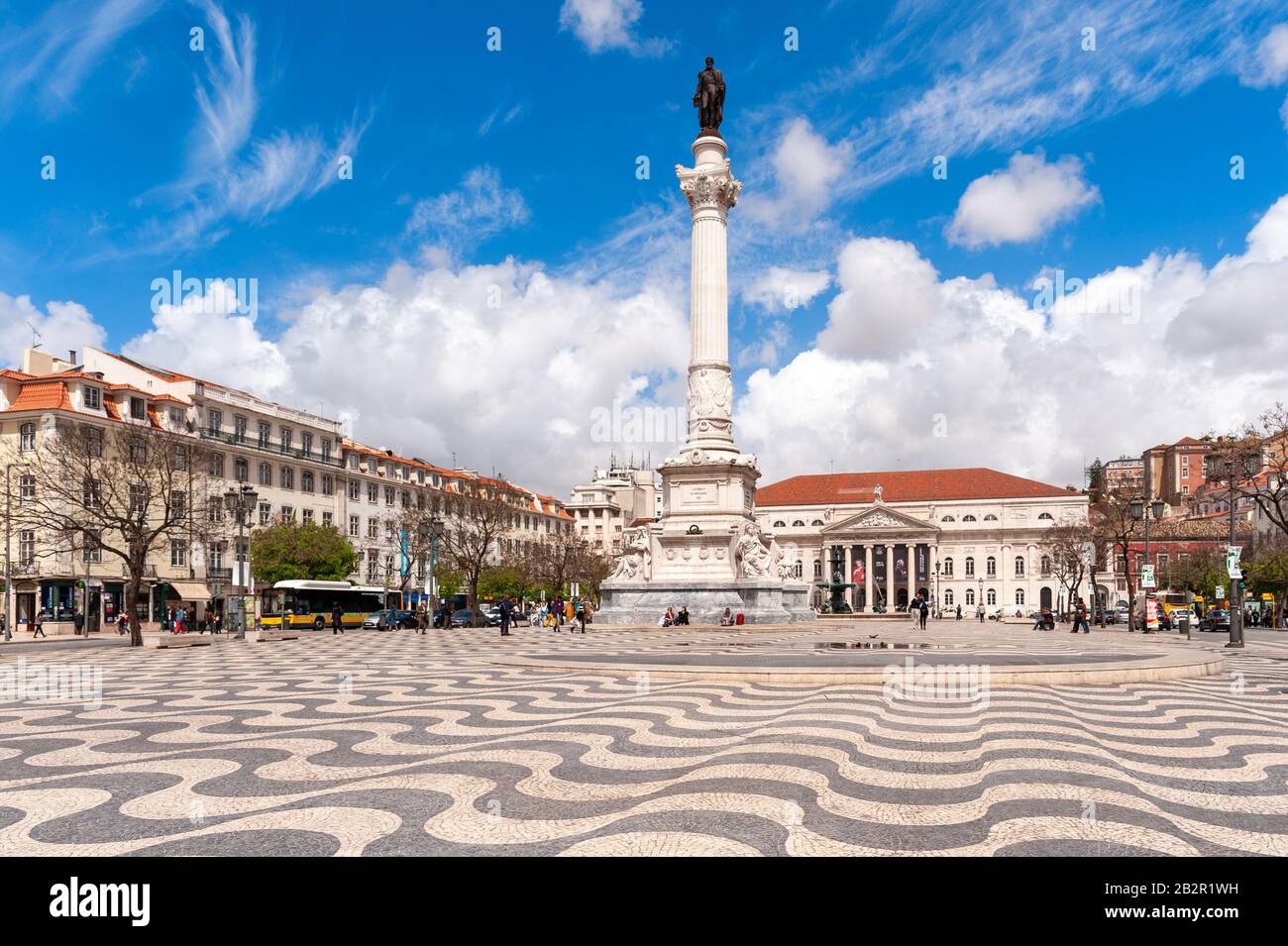 Rossio Platz, Lissabon, Portugal Stockfoto