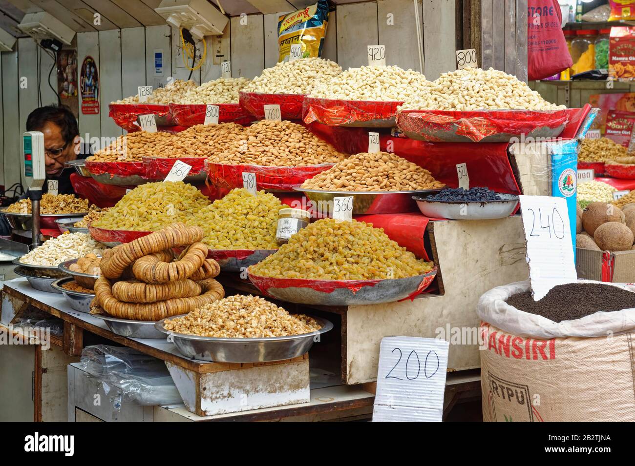 Chandni Chowk Basar, einer der ältesten Marktplätze in Alt-Delhi, Indien Stockfoto