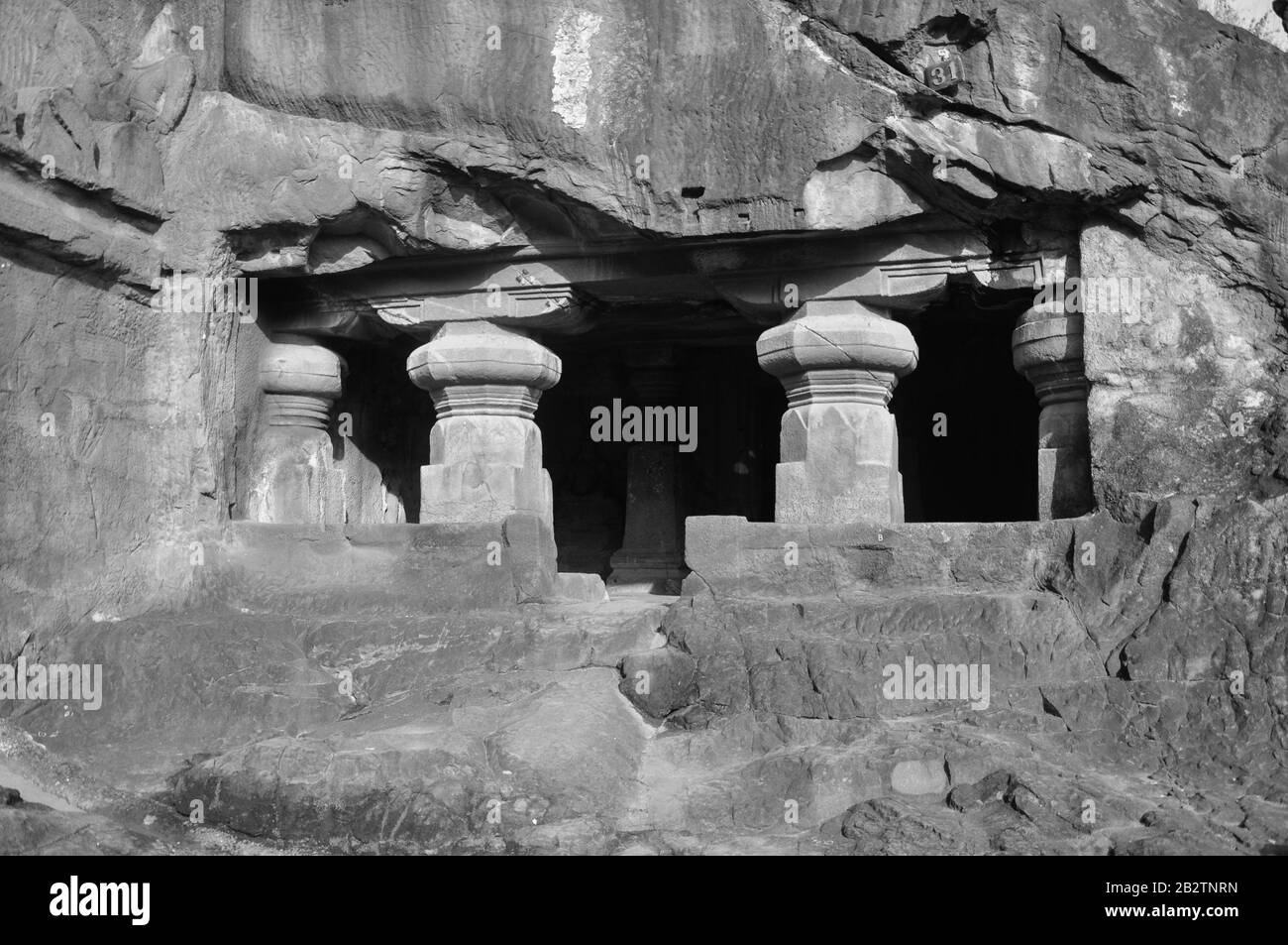 Die Ajanta Höhlen, Indien Stockfoto
