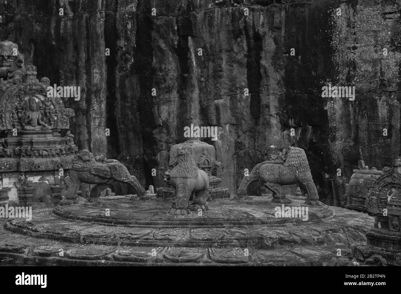 Ellora Caves, Indien Stockfoto