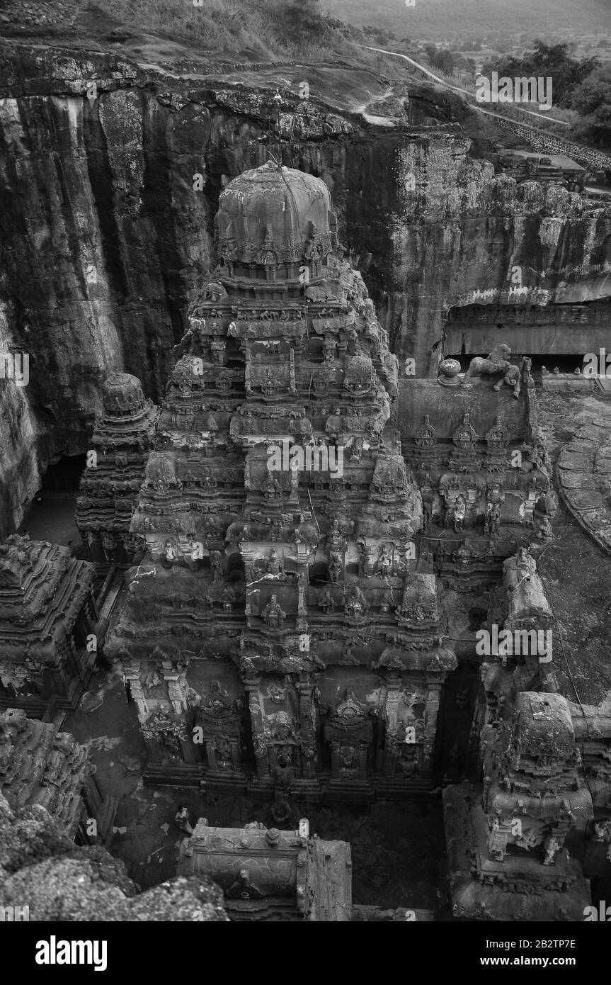 Ellora Caves, Indien Stockfoto