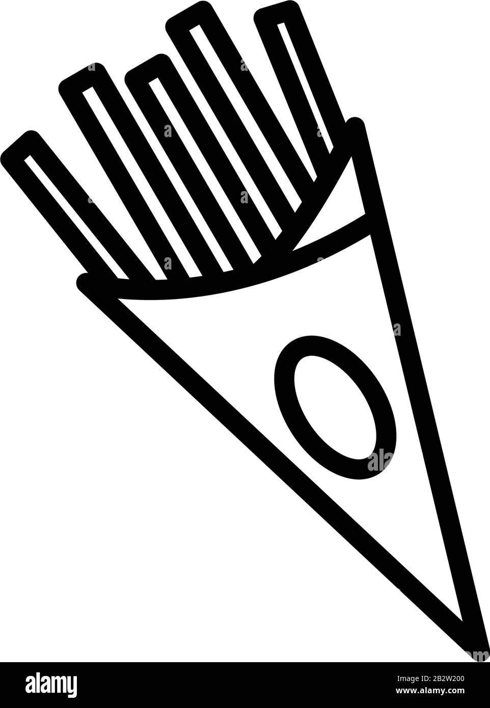 Vektorvorlage für Pommes frites Icon Design Stock Vektor