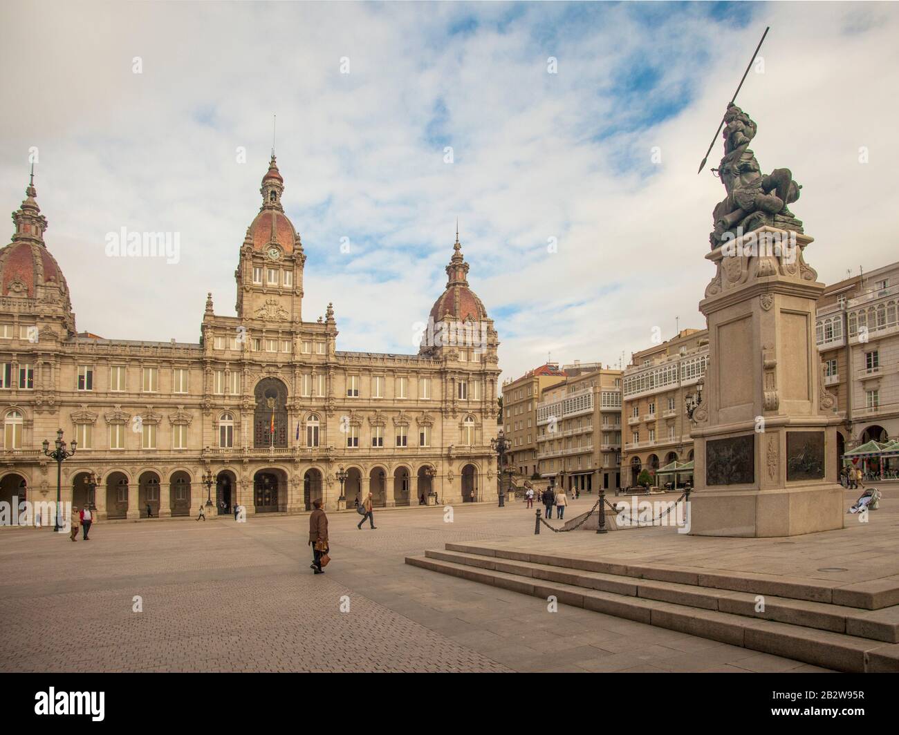 Rathaus A Coruña, Spanien Stockfoto