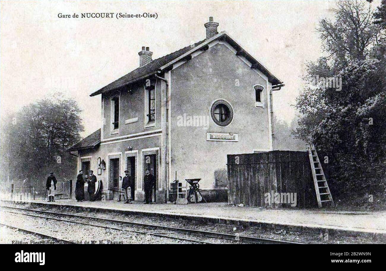 Gare de Nucourt (seine-et-Oise). Stockfoto