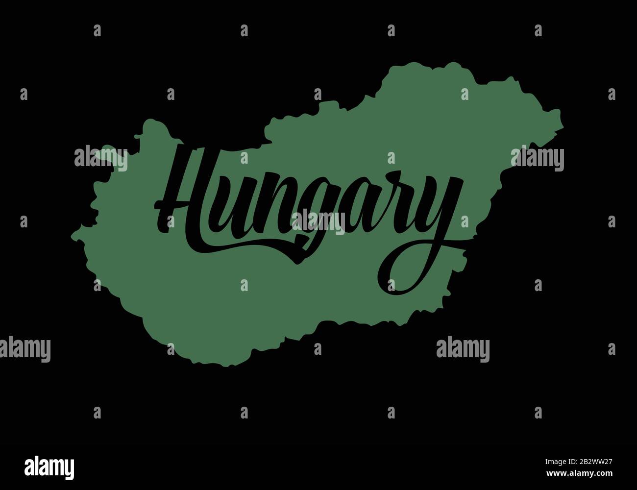 Map of Ungarn Vector Design Template, editierbar Stock Vektor
