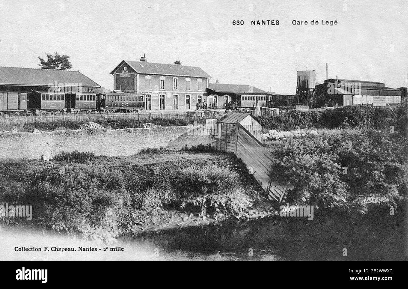 GareNantesLegé1900. Stockfoto