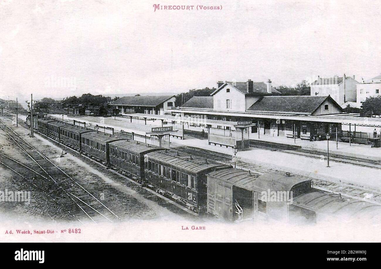 GareMirecourt1900. Stockfoto