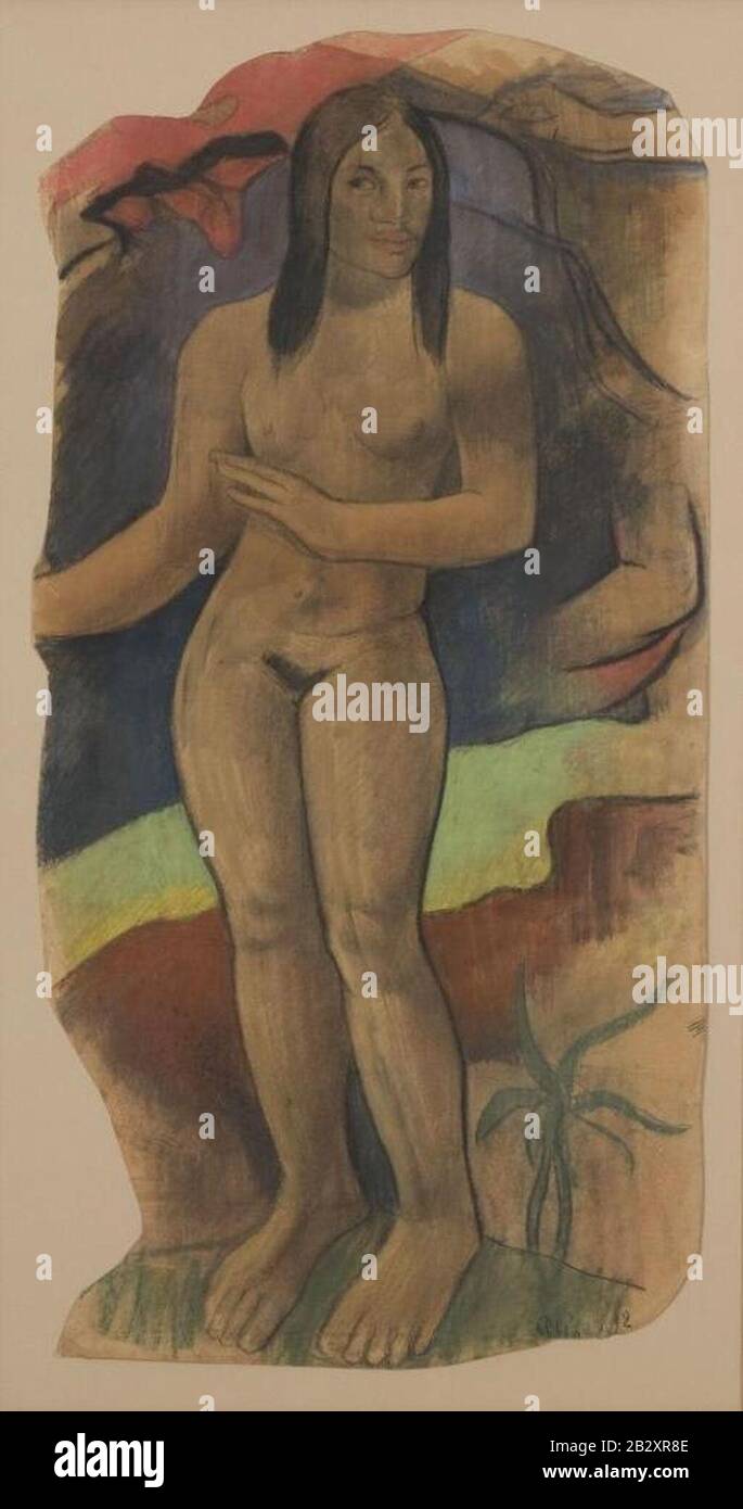 Gauguin, die von der Untersuchung für das Kirchenschiff "Te Nave fenua" von 1892 Überarbeitet wurde. Stockfoto