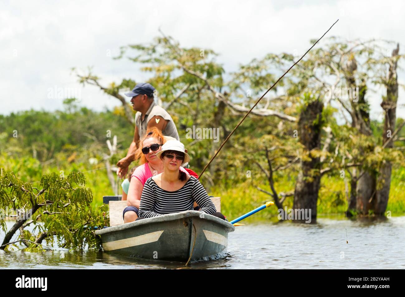 Pionierfischerei Legendärer Piranha-Fisch Im Ecuadorianischen Amazonas-First-Regenwald Stockfoto