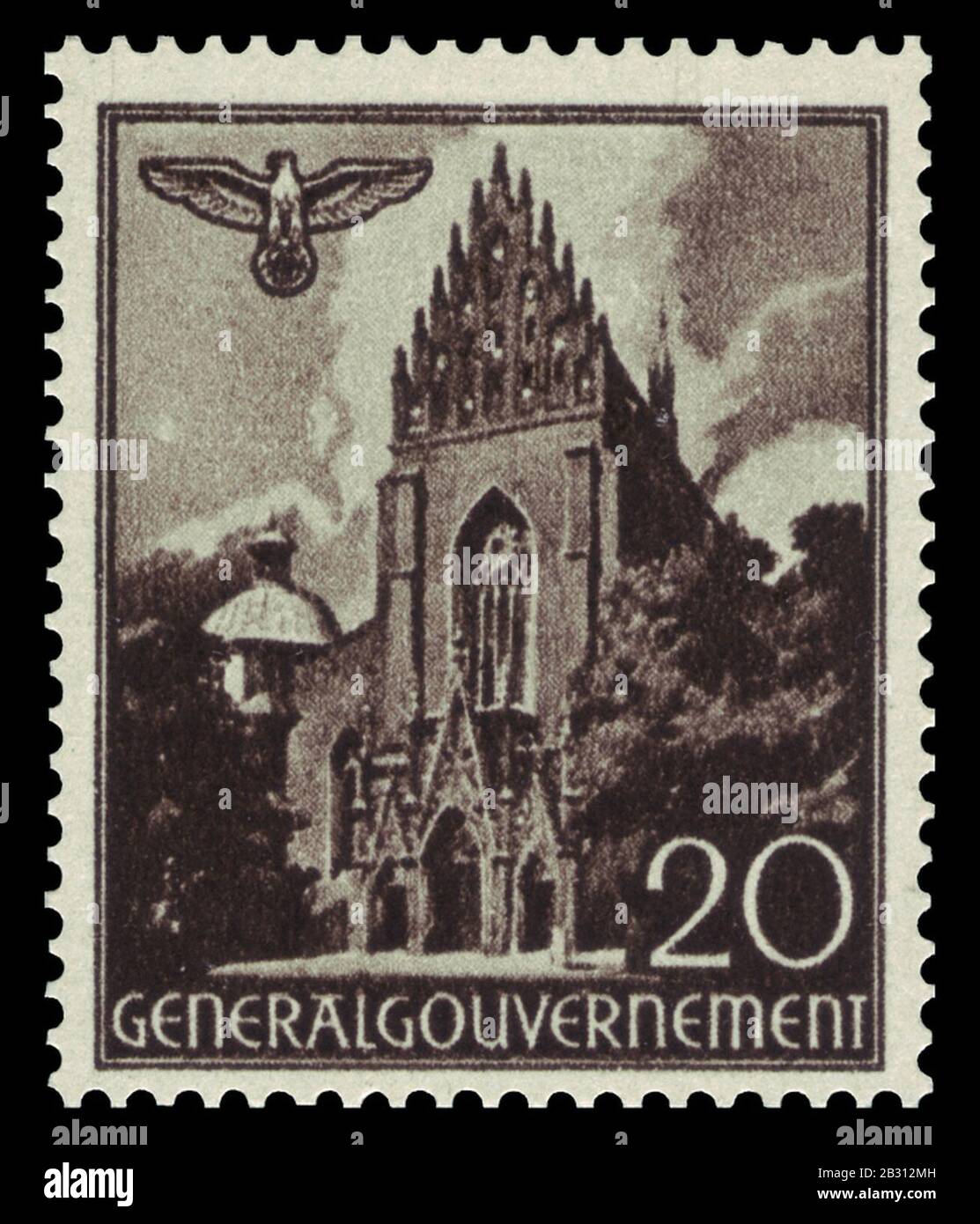 Generalgouvernement 1940 44 Dominikankirche in Krakau. Stockfoto