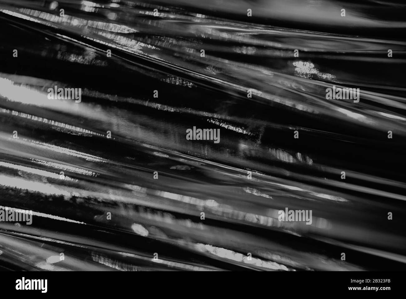 Abstrakter schwarzer verschwommener Techno minimaler futuristischer Hintergrund Stockfoto