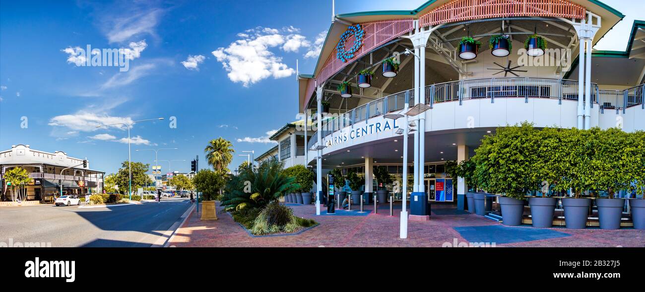Das Cairns Central Einkaufszentrum in der Bunda St in Cairns, Australien. Stockfoto