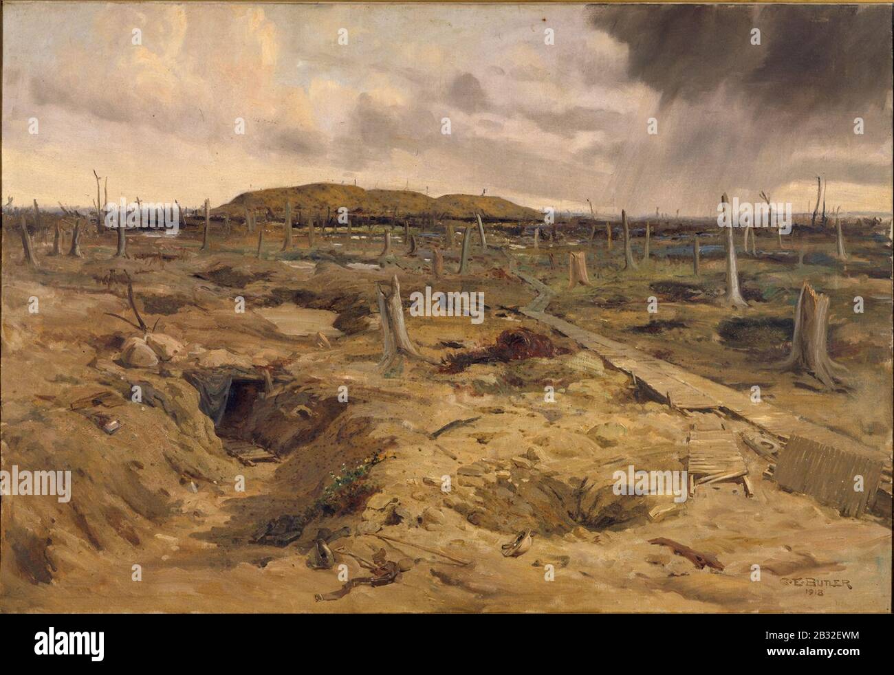 George Edmund Butler - The Butte, Polygon Wood. Stockfoto