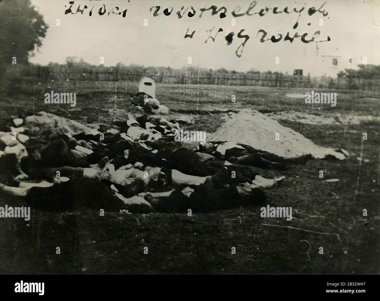 Juden schossen während der Liquidation des Ghettos Węgrów im September 1942. Stockfoto