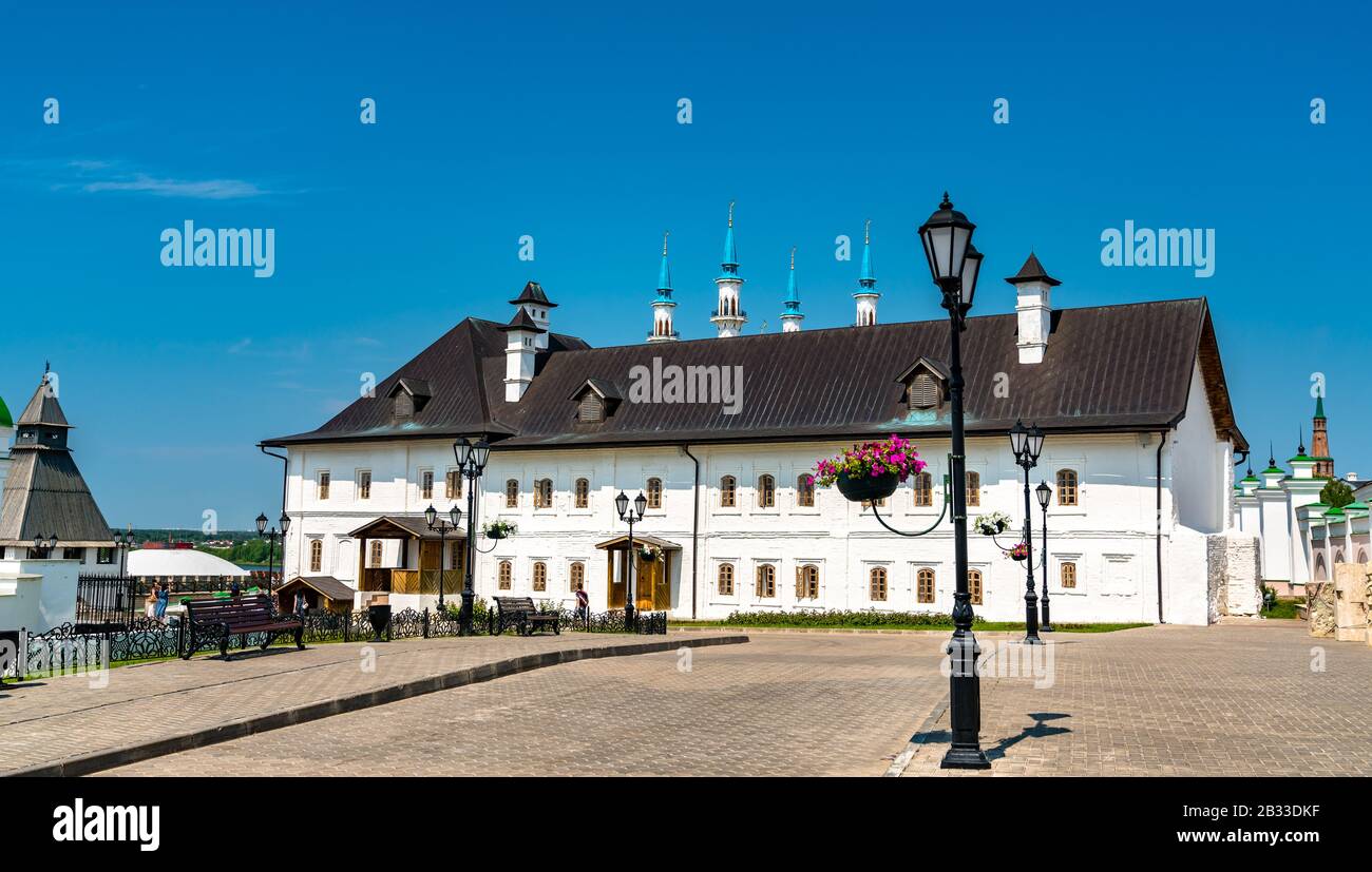 Gebäude des Kasaner Kreml in Russland Stockfoto