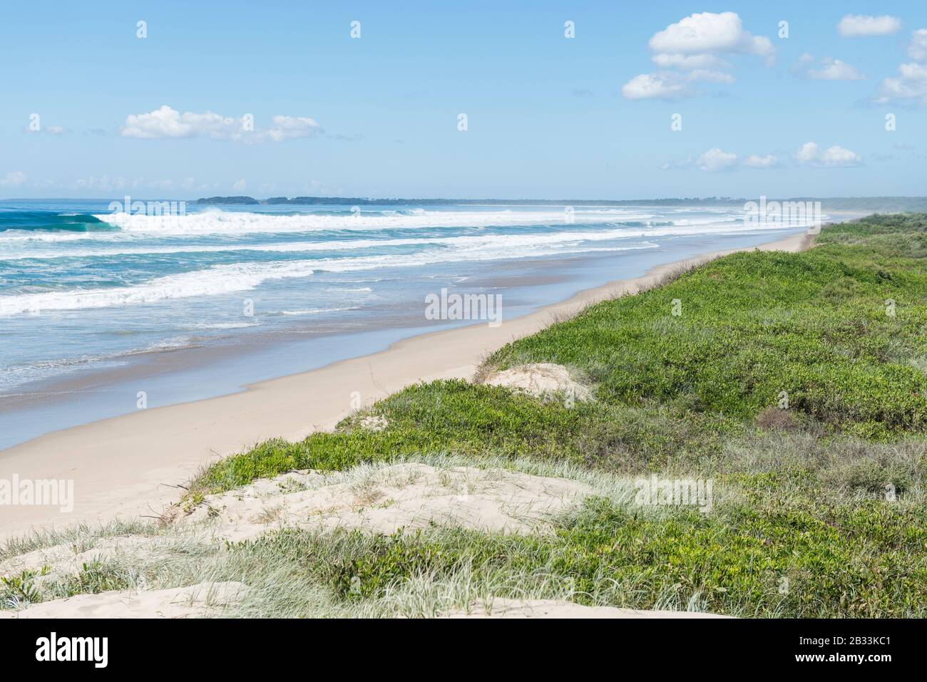 Unberührter Strand am South Cost of New South Wales, Australien Stockfoto