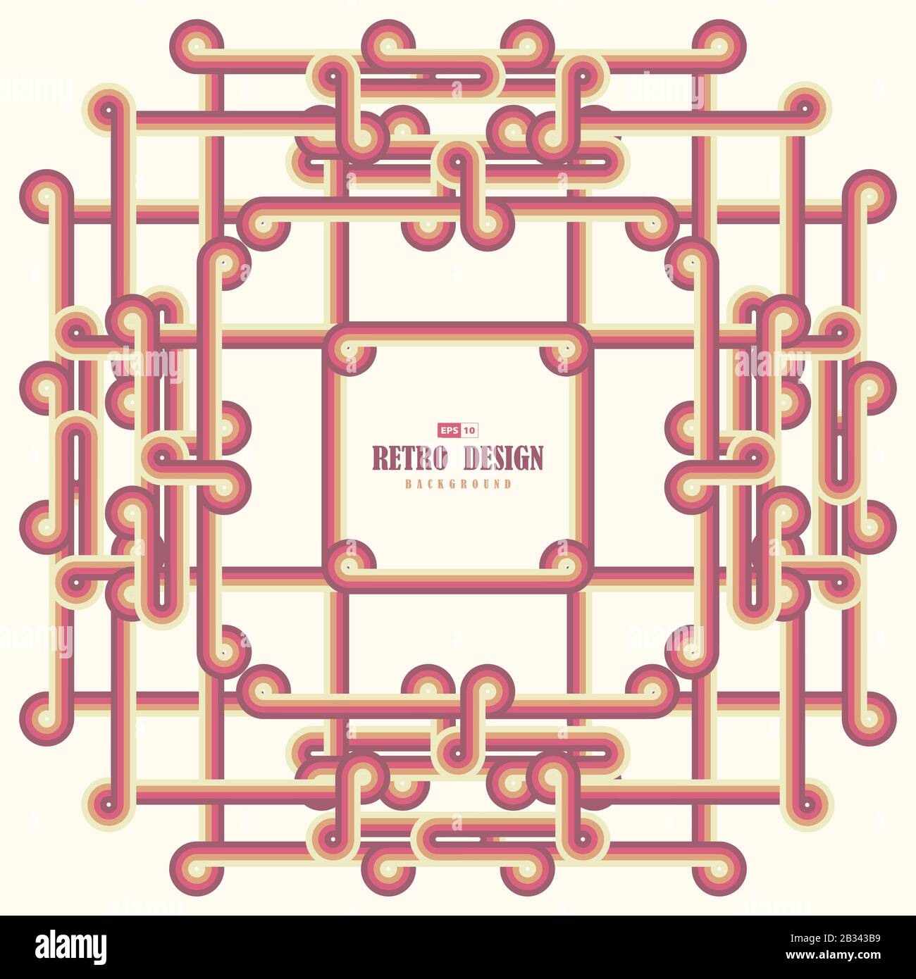 Abstraktes Retro-Linienmuster Bildhintergrund. Verwendung für Werbung, Poster, Grafiken, Vorlagendesign, Druck. Illustrationsvektor eps10 Stock Vektor