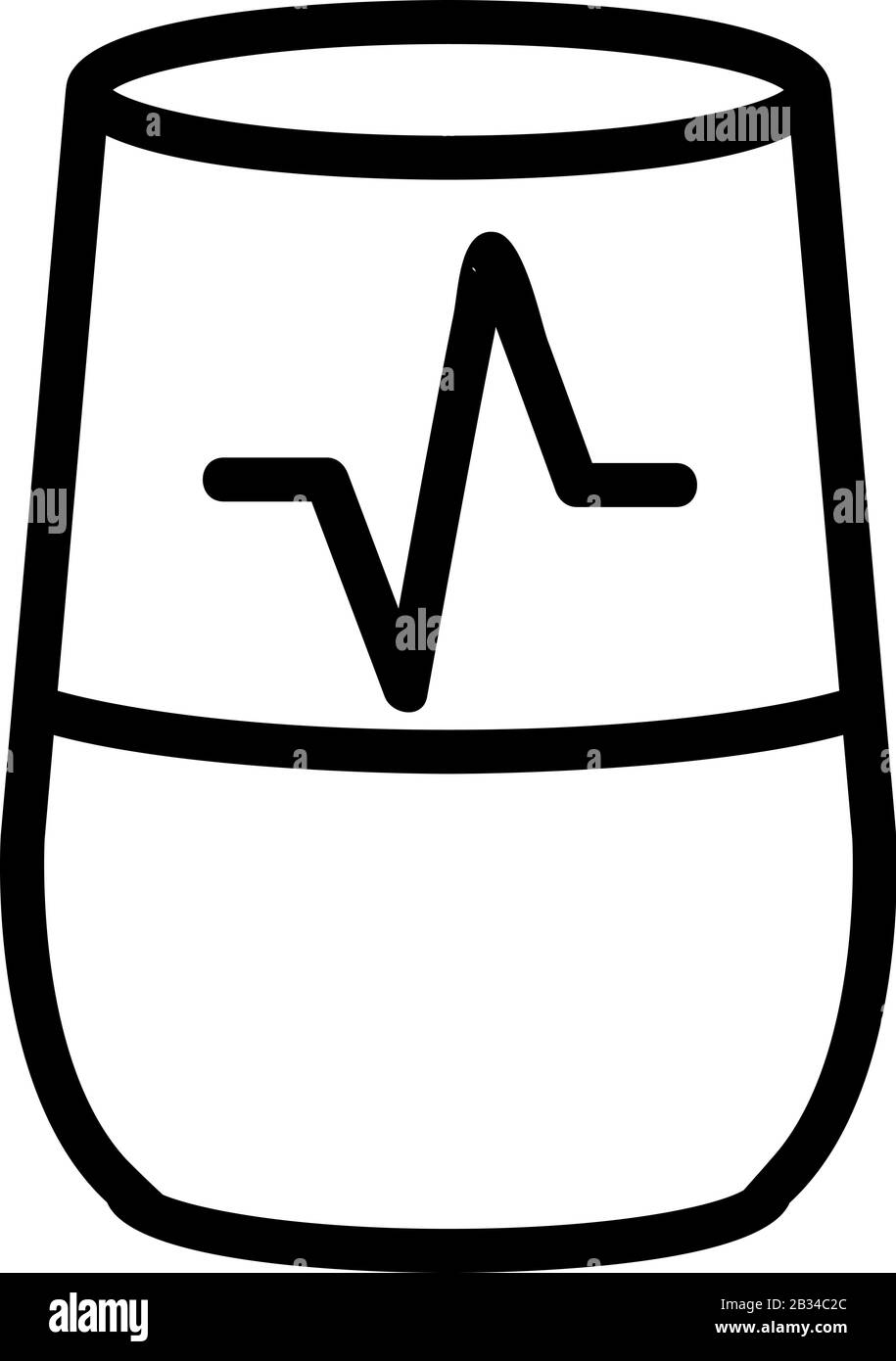 Vektor des Symbols für Sprachsteuerung. Isolierte Darstellung des Kontursymbols Stock Vektor