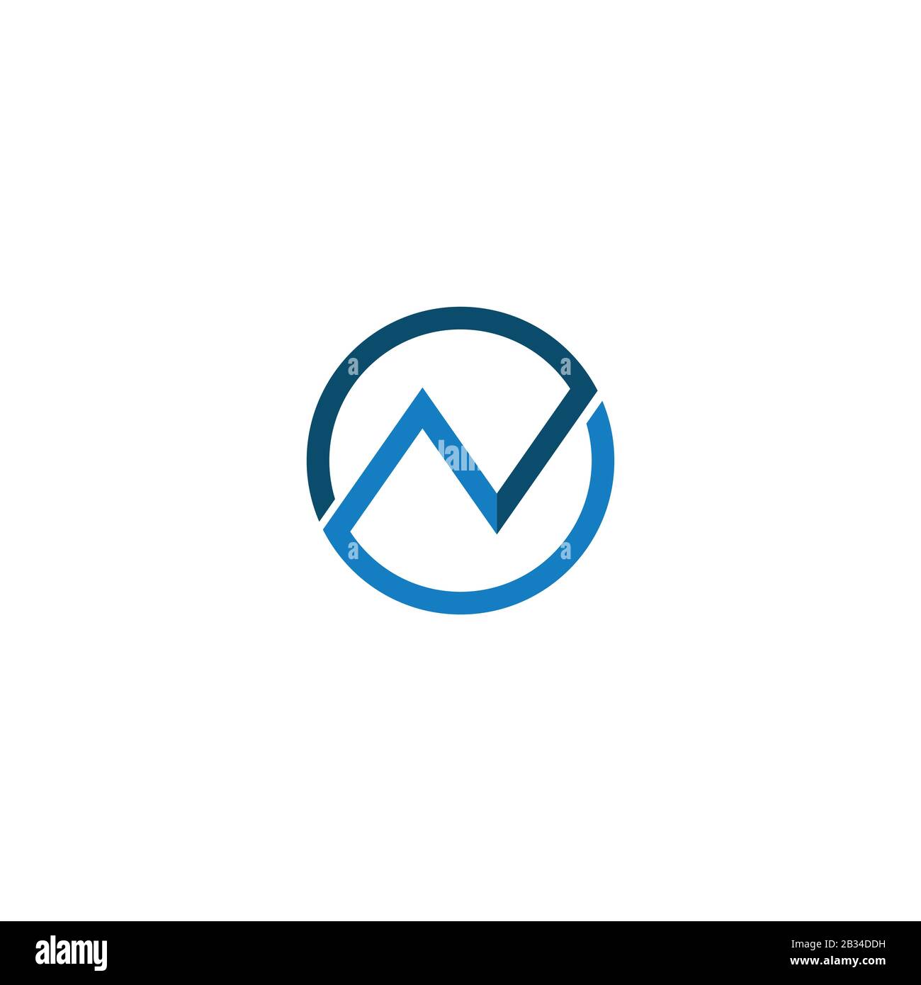 Anfangsbuchstabe nv oder vn Logo Vector Design template Stock Vektor