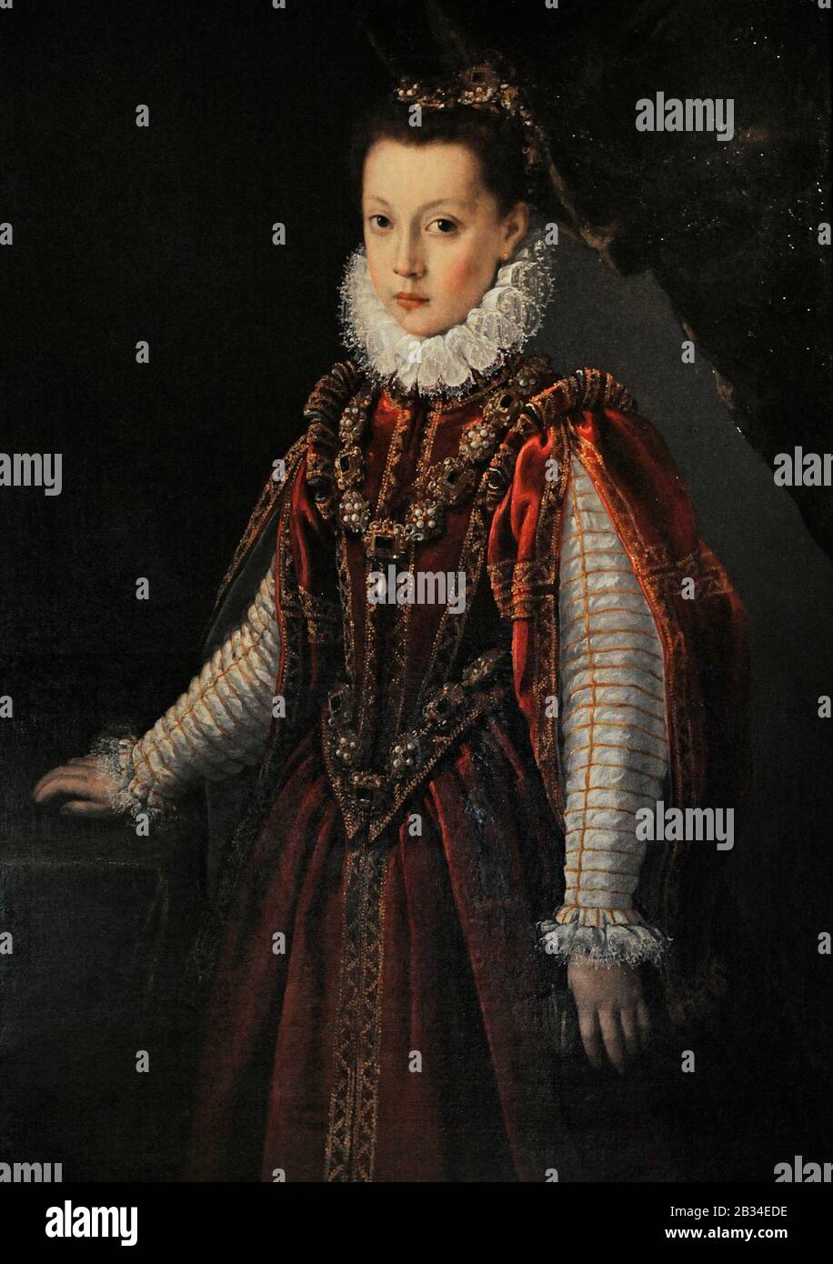 Porträt einer Jungen Dame, ca. 1560. Sofonisba Anguissola (ca. 1532-1625) zugeschrieben. Lazaro Galdiano Museum. Madrid. Spanien. Stockfoto