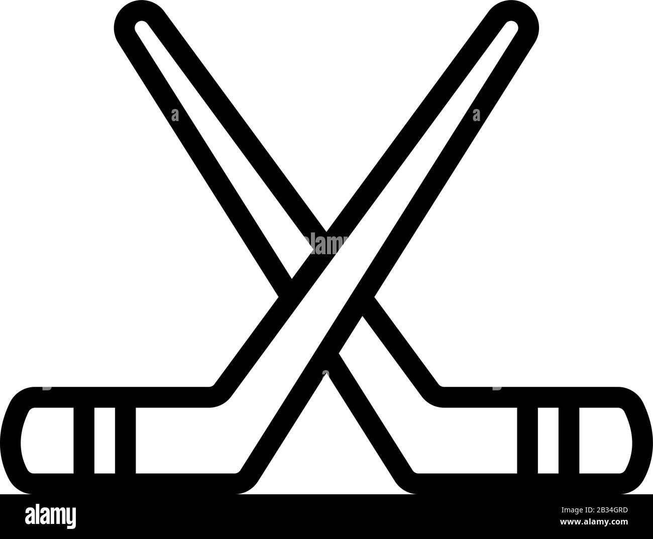 Putter, Puck Icon Vektor. Abbildung der isolierten Kontursymbole Stock Vektor