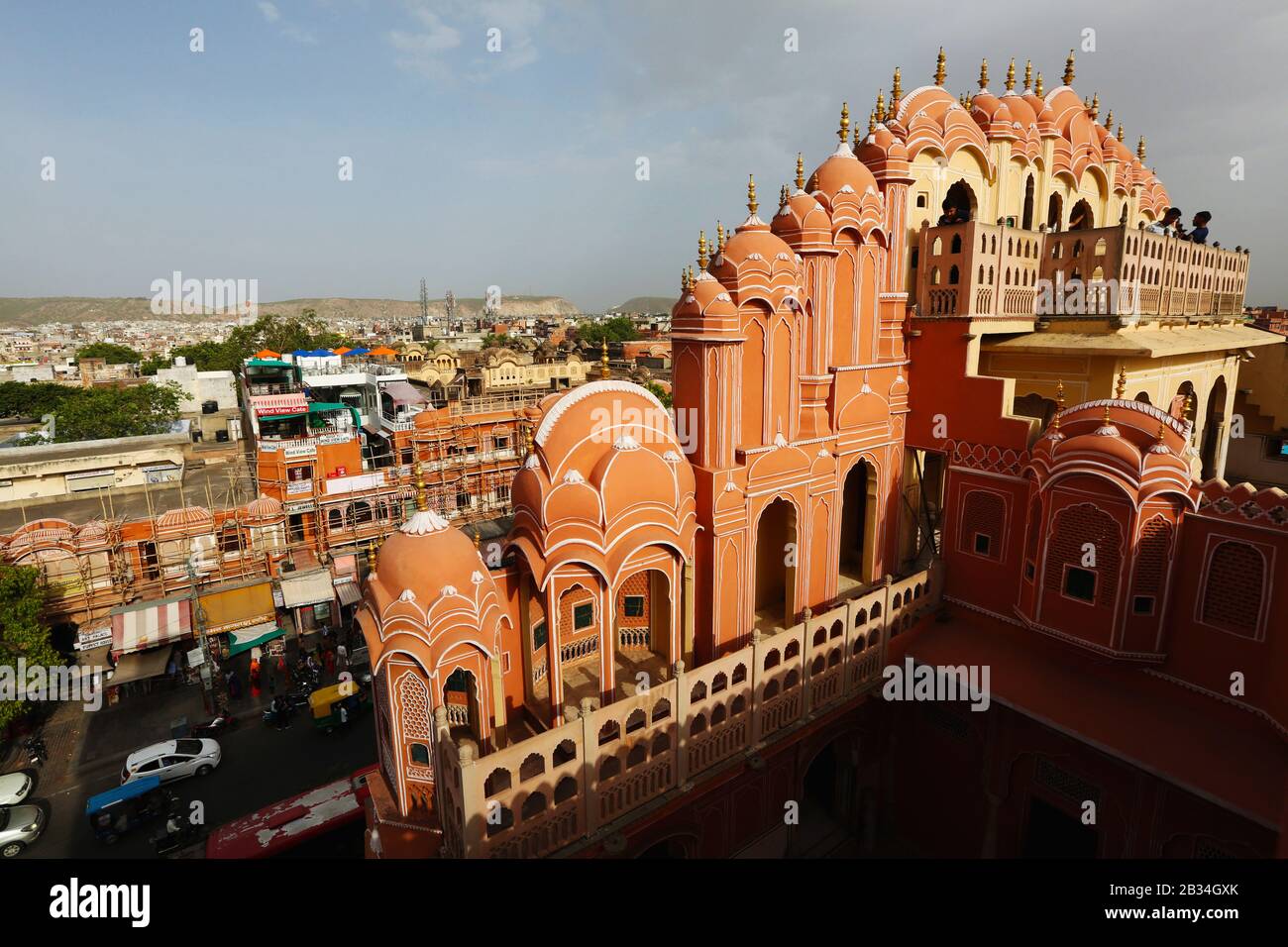 Palast der Winde, Hawa Mahal, Jaipur, Rajasthan, Indien Stockfoto