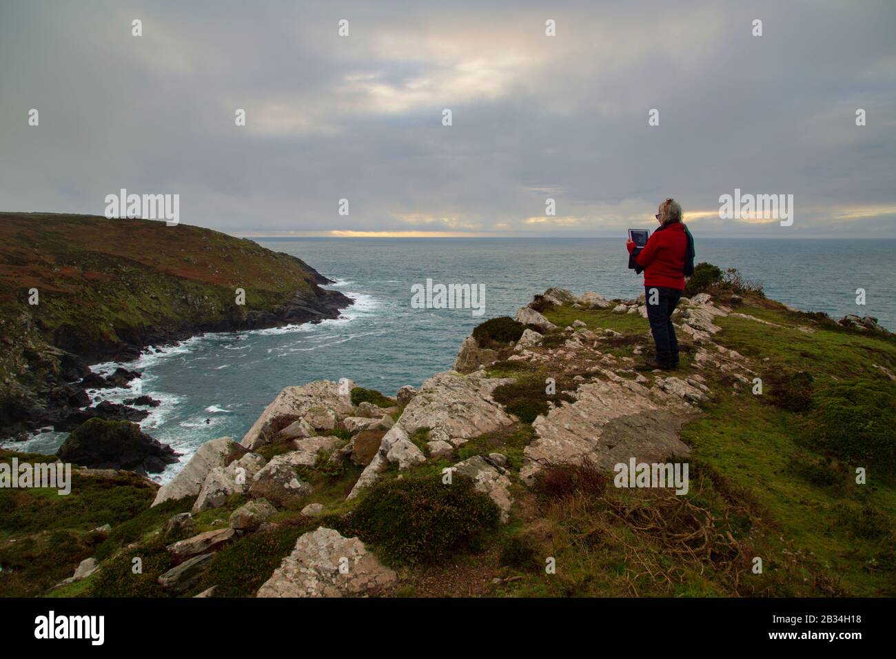 Poldark Fan bei Botallack Cornwall Stockfoto