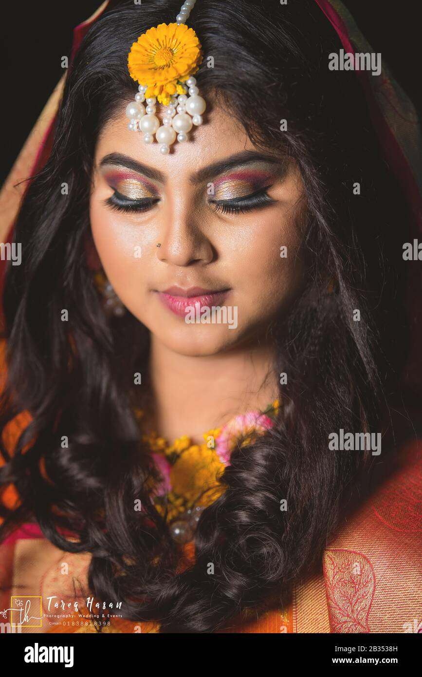 Hochzeitsfotografie Bangladeschs Stockfoto