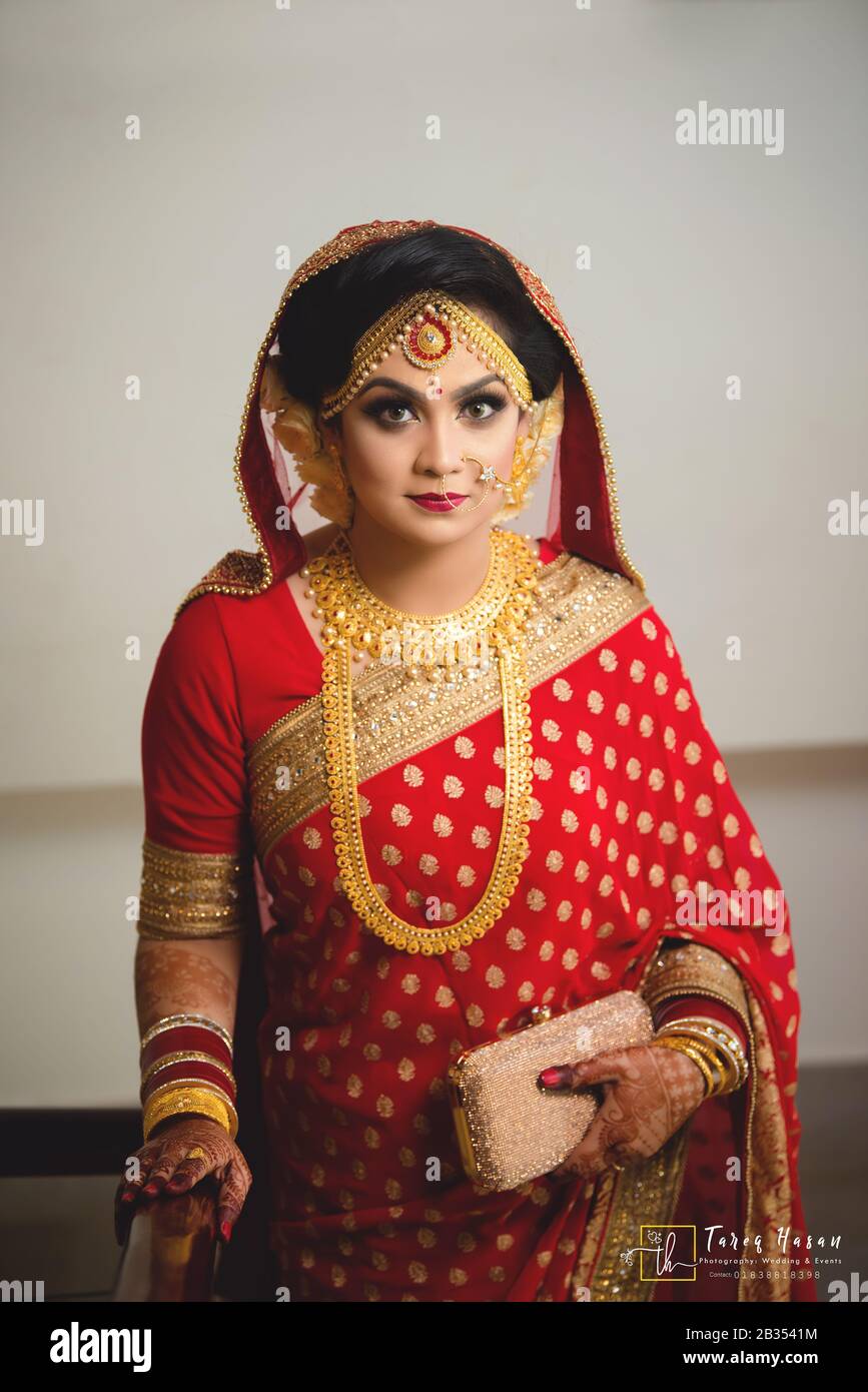 Hochzeitsfotografie Bangladeschs Stockfoto