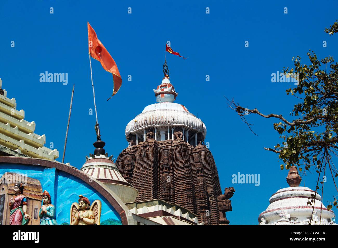 Nahaufnahme des Sri jagannath-tempels Puri nad Side Temple mit blauem Himmel attraktiver Ort Historisches Stockfoto