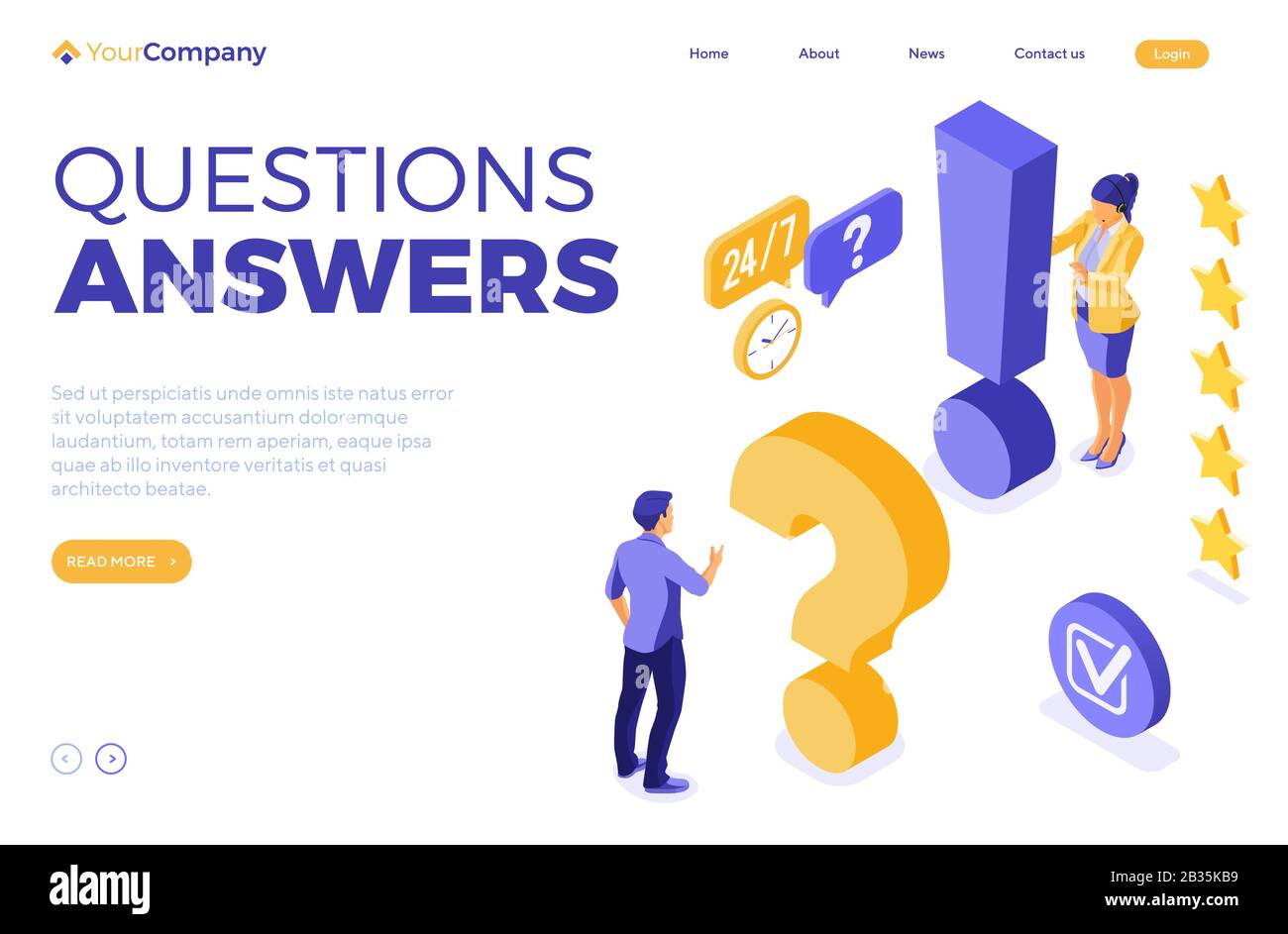 Isometrische Online Customer Support Stock Vektor