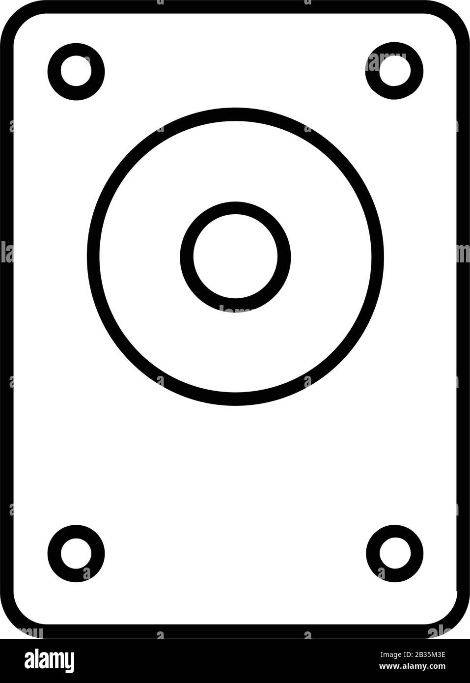 Festplattensymbol in Vektor auf weißem Hintergrund dargestellt Stock Vektor