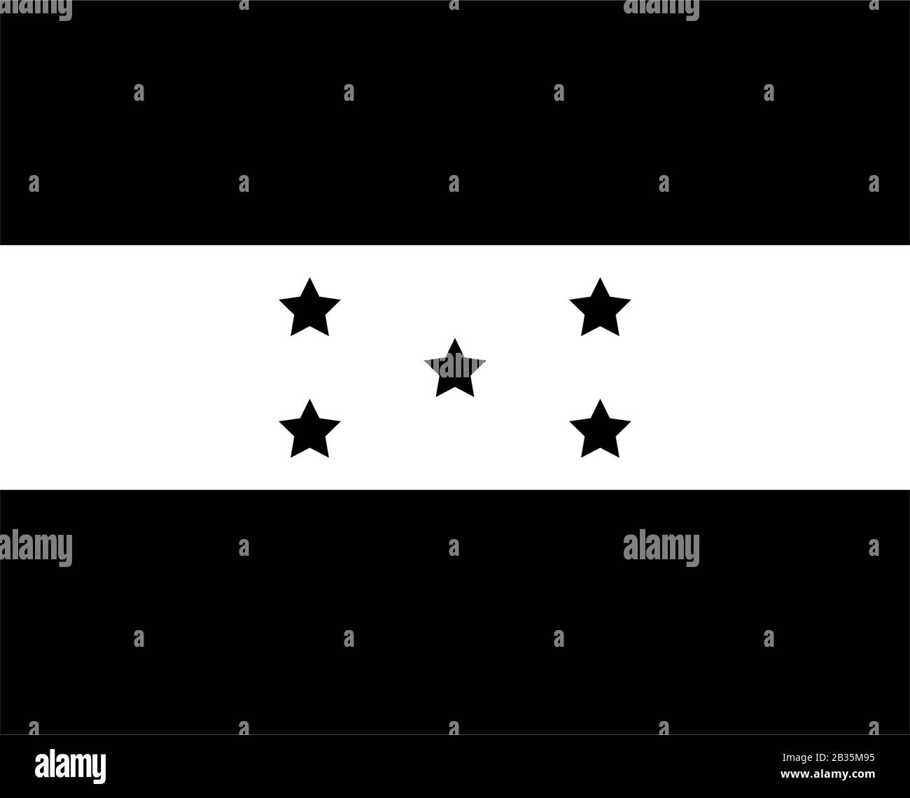 Flaggensymbol von Honduras in Vektor auf weißem Hintergrund dargestellt Stock Vektor