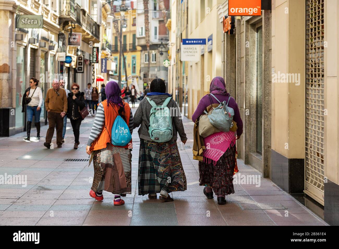 Zigeuner in Malaga Stockfoto