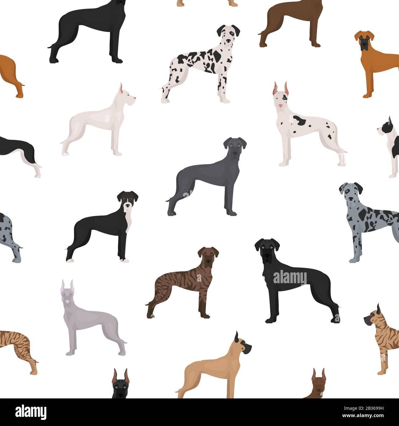 Tolles, nahtloses Muster. Verschiedene Farbvarianten des Mantelfarbsets. Vektorgrafiken Stock Vektor