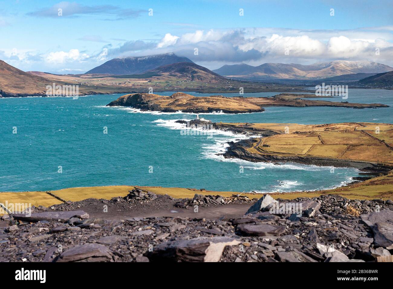 Valentia Island und Leuchtturm, County Kerry, Irland Stockfoto