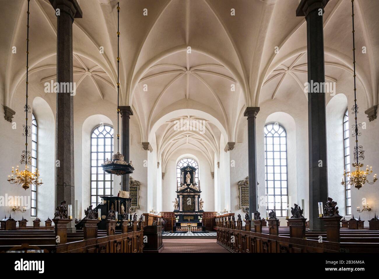 Schweden, Südschweden, Kristianstad, Trefaldighetskyrkan, Dreifaltigkeitskirche, 17. Jahrhundert, Interieur Stockfoto