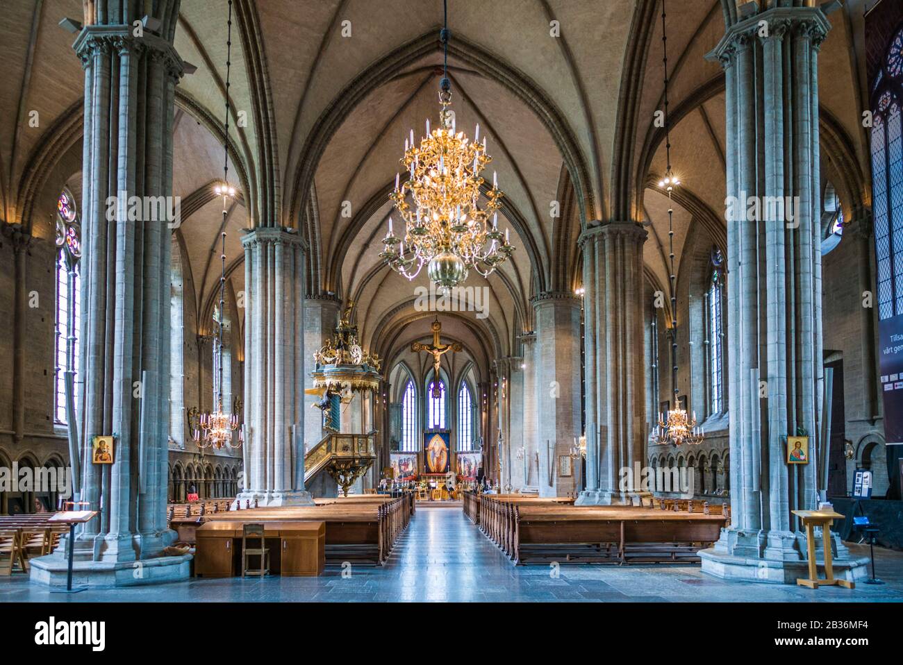 Schweden, Südostschweden, Linkoping, Linkopings Domkyrka Kathedrale, Interieur Stockfoto