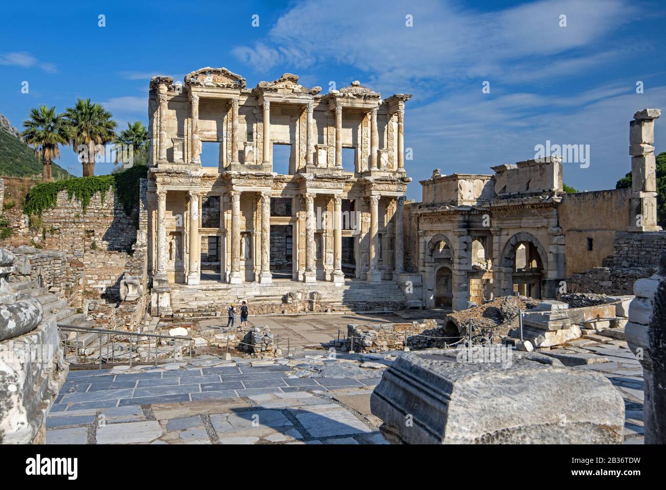 Türkei, Provinz Izmir, archäologische Stätte von Ephesus, Celsius Bibliothek Stockfoto