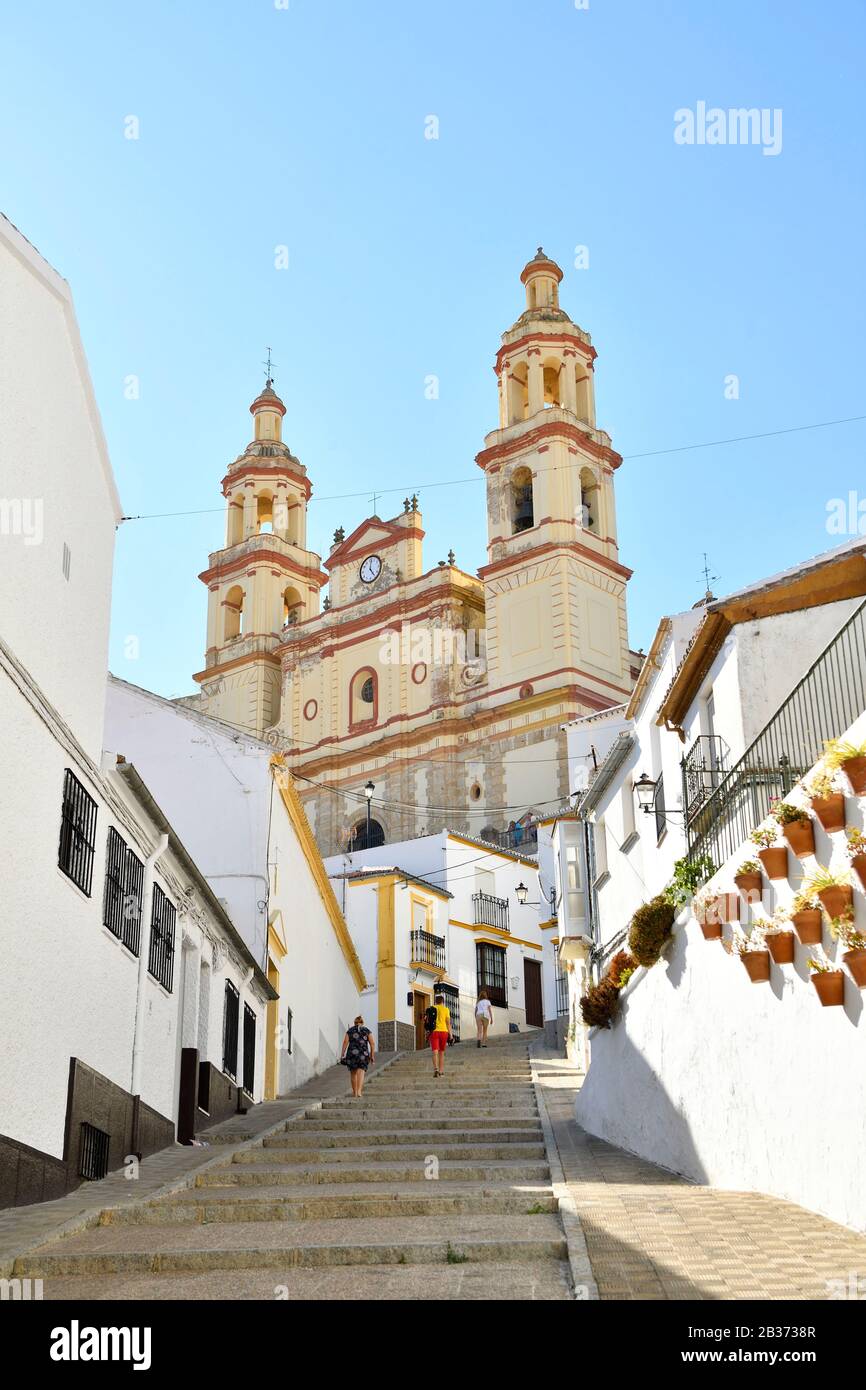 Spanien, Andalucia, Provinz Cadiz, weißes Dorf Olvera, die Liebfrauenkirche der Menschwerdung Stockfoto